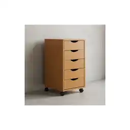 Netto Marken-Discount KADIMA DESIGN Rollcontainer Buche, Stilvoller & geräumiger Schreibtisch-Container mit 5 Schubladen Angebot