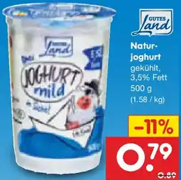 Netto Marken-Discount GUTES Land Naturjoghurt Angebot