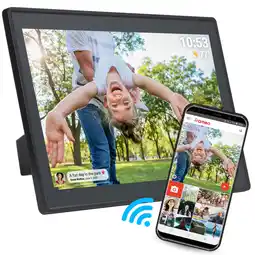 Netto Marken-Discount Denver PFF-1515 Digitaler WLAN-Bilderrahmen– 15.6 Touchscreen, schwarz Angebot