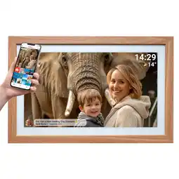 Netto Marken-Discount Denver PFF-2162LW WLAN Bilderrahmen – 21,5, Frameo, Holz, hellbraun Angebot