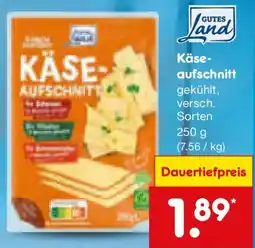 Netto Marken-Discount GUTES Land Käseaufschnitt Angebot