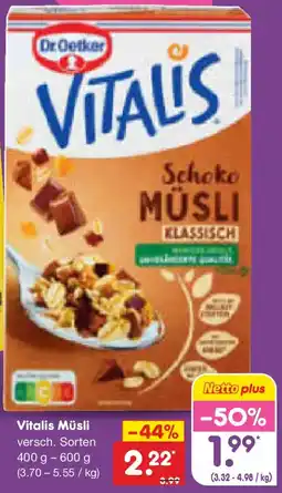 Netto Marken-Discount Vitalis Müsli Angebot