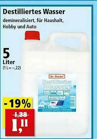 Thomas Philipps Destilliertes Wasser Dr. Starko Angebot