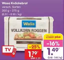 Netto Marken-Discount Wasa Knäckebrot Angebot
