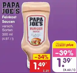 Netto Marken-Discount PAPA JOE'S Feinkost Saucen Angebot