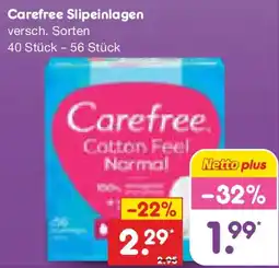Netto Marken-Discount Carefree Slipeinlagen Angebot
