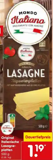 Netto Marken-Discount Original Italienische Lasagneplatten Angebot
