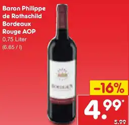 Netto Marken-Discount Baron Philippe de Rothschild Bordeaux Rouge AOP Angebot
