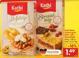 Netto Marken-Discount Kathi Backmischung für Hefe oder Streuselteig Angebot