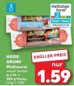 Kaufland HEIDE-GRUND Mettwurst Angebot