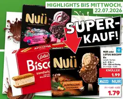 Kaufland NuII oder LOTUS BISCOFF Eis Angebot