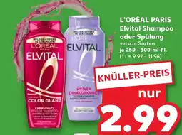 Kaufland L'ORÉAL PARIS Elvital Shampoo oder Spülung Angebot