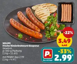 PENNY WILLMS Frische Rinderbratwurst Bosporus Angebot