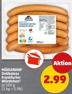 PENNY MÜHLENHOF Delikatess Frankfurter Würstchen Angebot