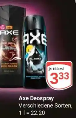 Globus Axe Deospray Angebot