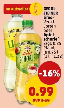 PENNY GEROLSTEINER Apfel SCHORLE Angebot