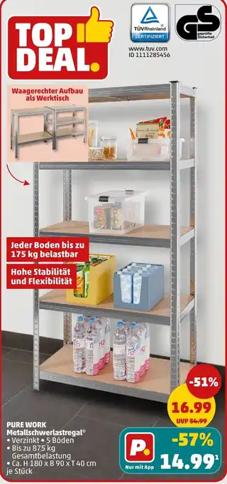 PENNY PURE WORK Metallschwerlastregal Angebot