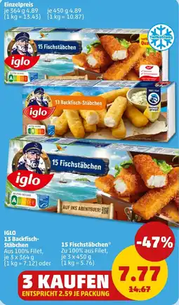 PENNY IGLO 13 Backfisch-Stäbchen Angebot