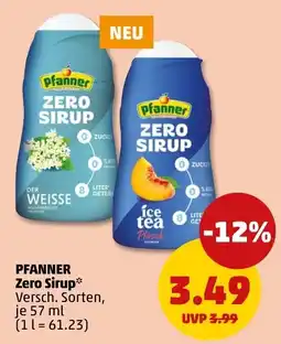 PENNY Pfanner Zero Sirup Angebot