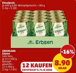 PENNY GREENLAND Erbsen Angebot