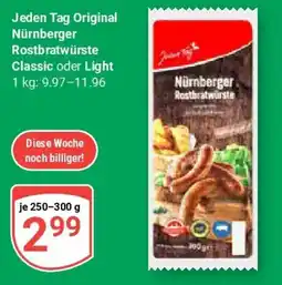 Globus Jeden Tag Original Nürnberger Rostbratwürste Classic oder Light Angebot