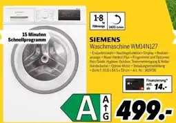 MEDIMAX SIEMENS Waschmaschine WM14N127 Angebot