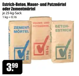 V Baumarkt Estrich-Beton, Mauer- und Putzmörtel oder Zementmörtel Angebot