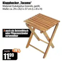 V Baumarkt Klapphocker "Tacoma" Angebot