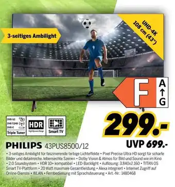MEDIMAX PHILIPS 43PUS8500/12 Angebot
