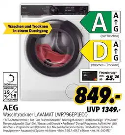 MEDIMAX AEG Waschtrockner LAVAMAT LWR796EP1ECO Angebot