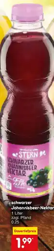 Netto Marken-Discount FRUCHT STERN schwarzer Johannisbeer-Nektar Angebot