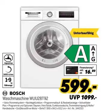 MEDIMAX BOSCH Waschmaschine WUU28T92 Angebot