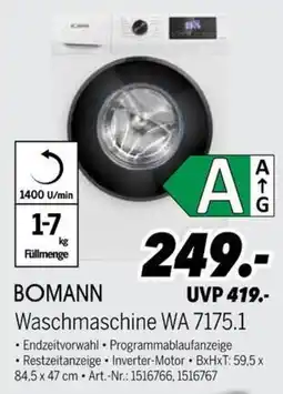 MEDIMAX BOMANN Waschmaschine WA 7175.1 Angebot