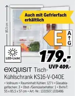 MEDIMAX exquisit Tisch-Kühlschrank KS16-V-040E Angebot