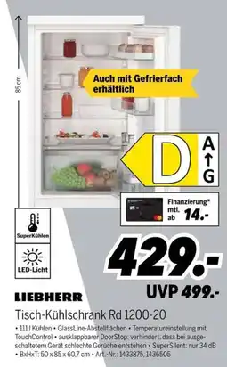 MEDIMAX LIEBHERR Tisch-Kühlschrank Rd 1200-20 Angebot