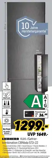 MEDIMAX LIEBHERR Kühl-/Gefrier-kombination CBNbda 572i-22 Angebot