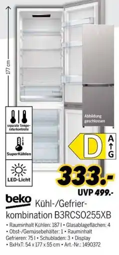 MEDIMAX beko Kühl-/Gefrier-kombination B3RCSO255XB Angebot