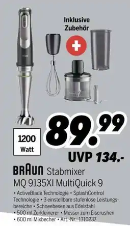MEDIMAX BRAUN Stabmixer MQ 9135XI MultiQuick 9 Angebot