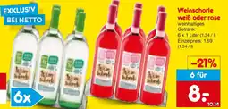 Netto Marken-Discount Weinschorle weiß oder rose Angebot