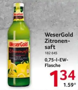 Selgros WeserGold Zitronensaft Angebot