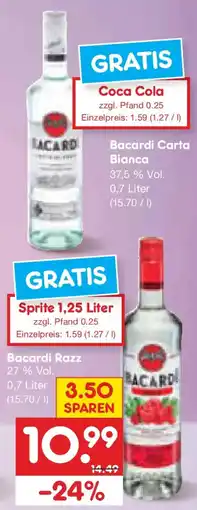 Netto Marken-Discount Bacardi Carta Bianca Razz Angebot