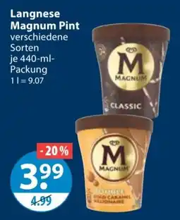 V Markt Langnese Magnum Pint Classic Angebot