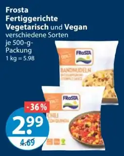 V Markt Frosta Fertiggerichte Vegetarisch und Vegan Angebot
