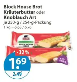 V Markt Block House Brot Kräuterbutter oder Knoblauch Art Angebot