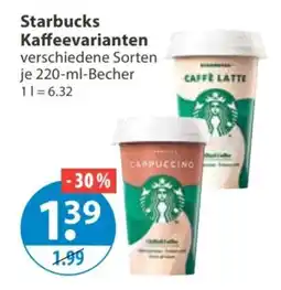 V Markt Starbucks Kaffeevarianten Angebot