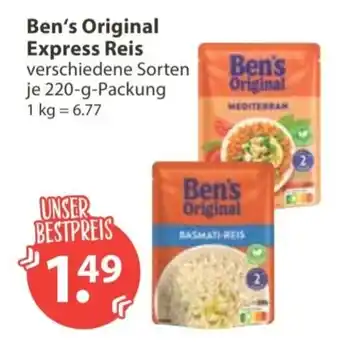 V Markt Ben's Original Express Reis Angebot