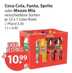 V Markt Coca Cola, Fanta, Sprite oder Mezzo Mix Angebot