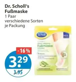 V Markt Dr. Scholl's Fußmaske Angebot