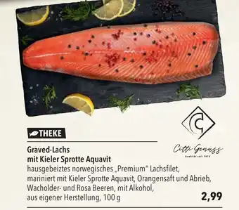 CITTI Markt Theke Graved-Lachs mit Kieler Sprotte Aquavit Angebot