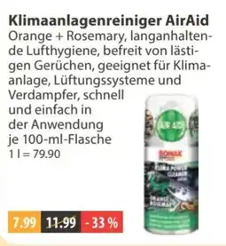 V Markt Klimaanlagenreiniger AirAid Orange + Rosemary Angebot